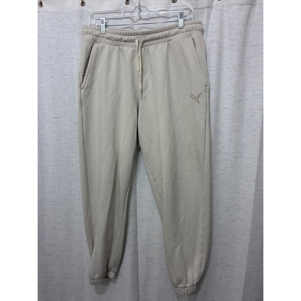 Puma Classics Relaxed Joggers Mens Large Beige Tan Sweatpants